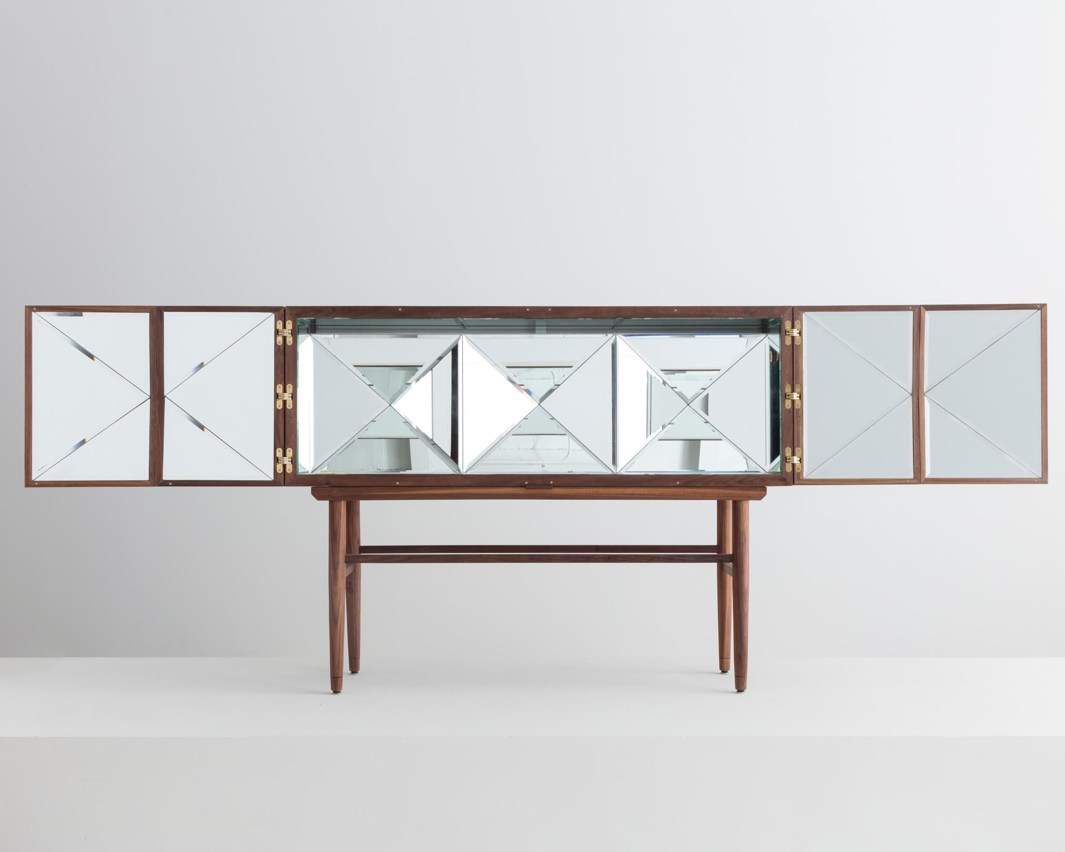 American Kaleidoscope Cabinet in Walnut by Sebastian ErraZuriz For Sale