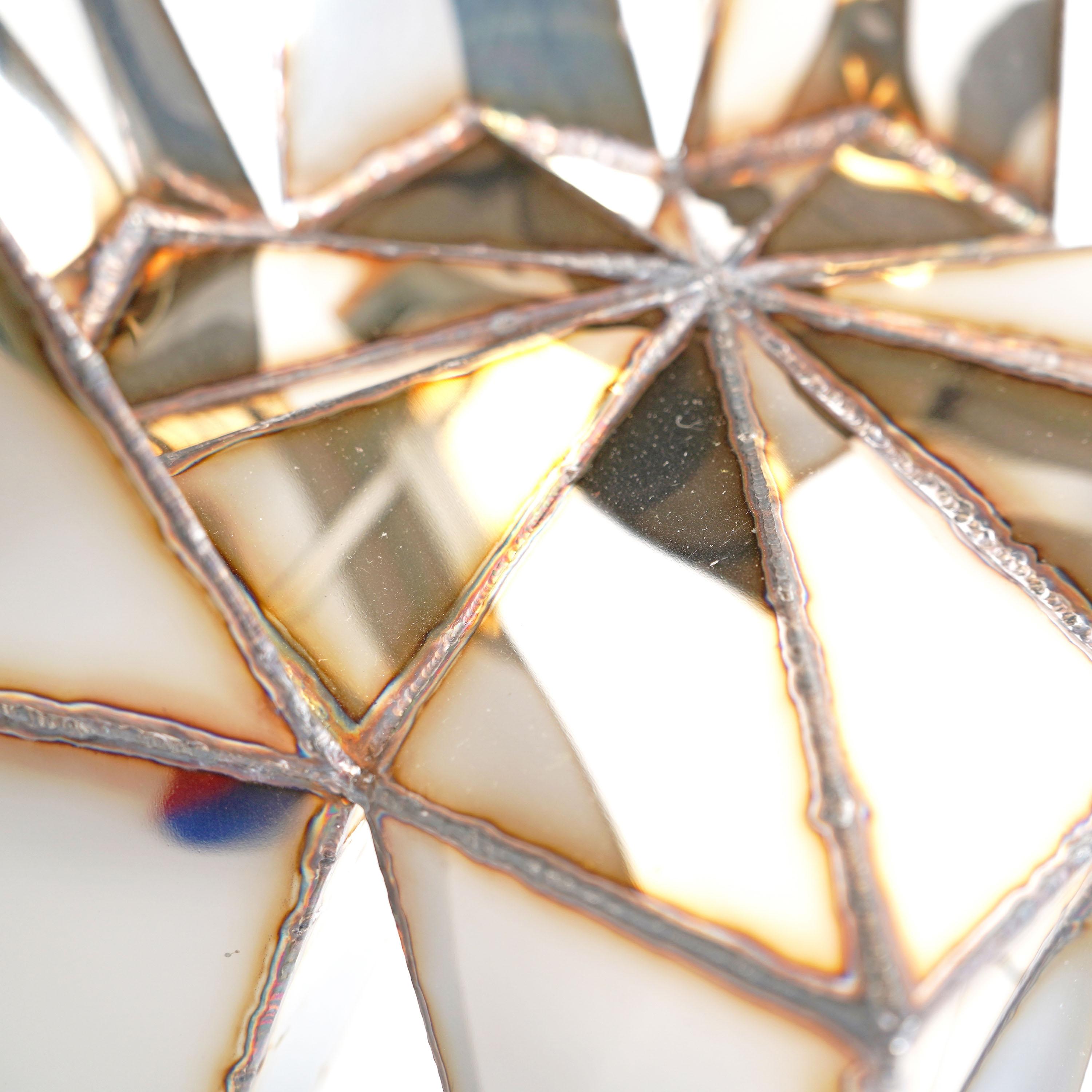 Kaleidoscope Stuhl aus geschweißtem, hochglanzpoliertem Edelstahl von Julian Mayor (Postmoderne) im Angebot