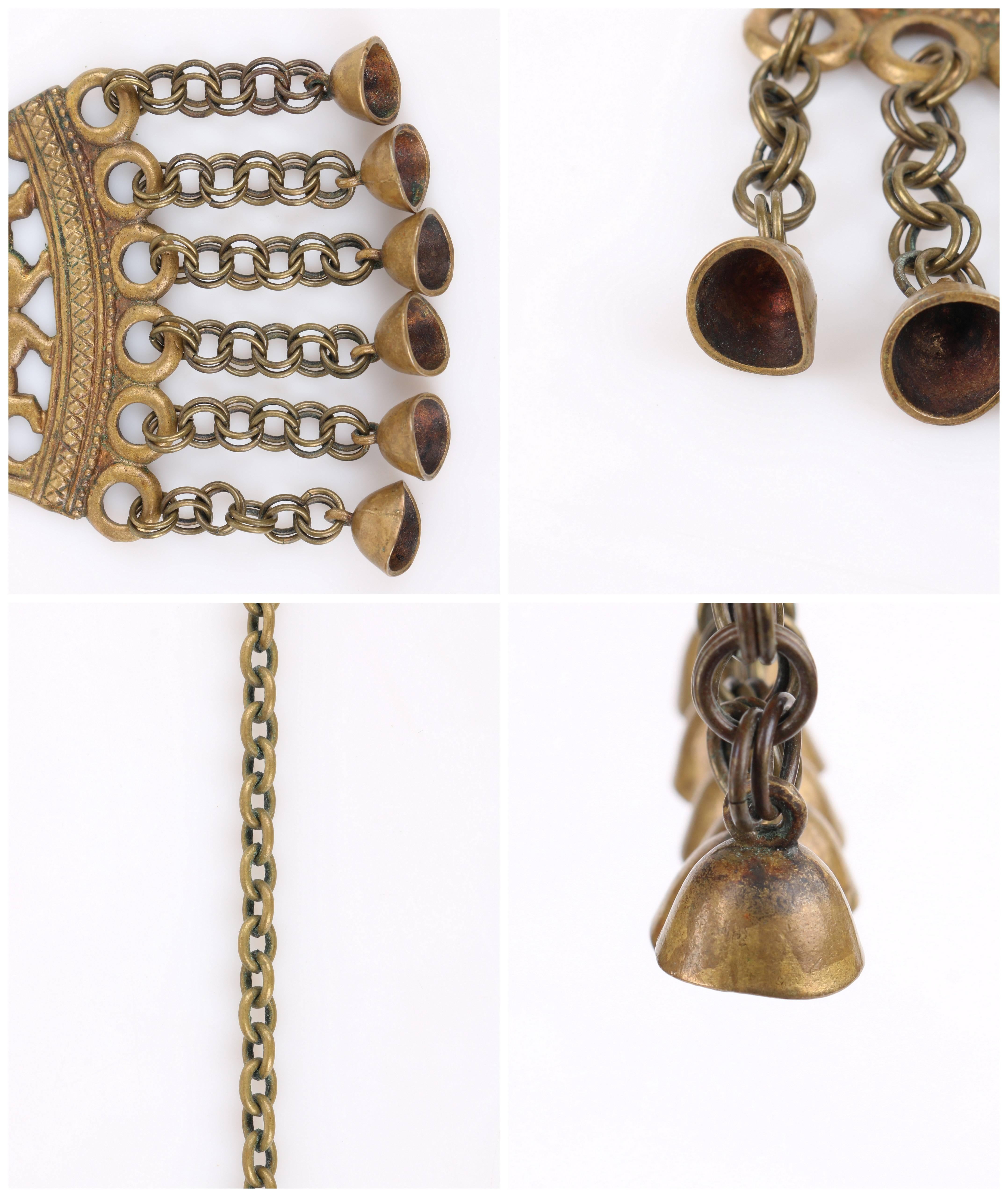 KALEVALA KORU c.1960s Bronze Nordic Viking Artifact Finnish Pendant Necklace 1