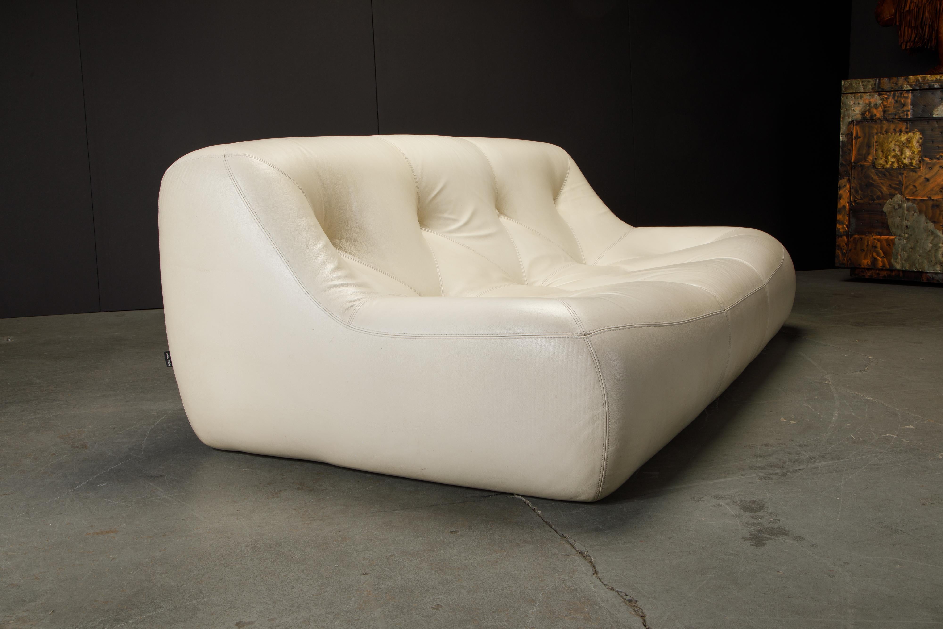 'Kali' Leather Sofa by Michel Ducaroy for Ligne Roset, c. 1995, Signed 2