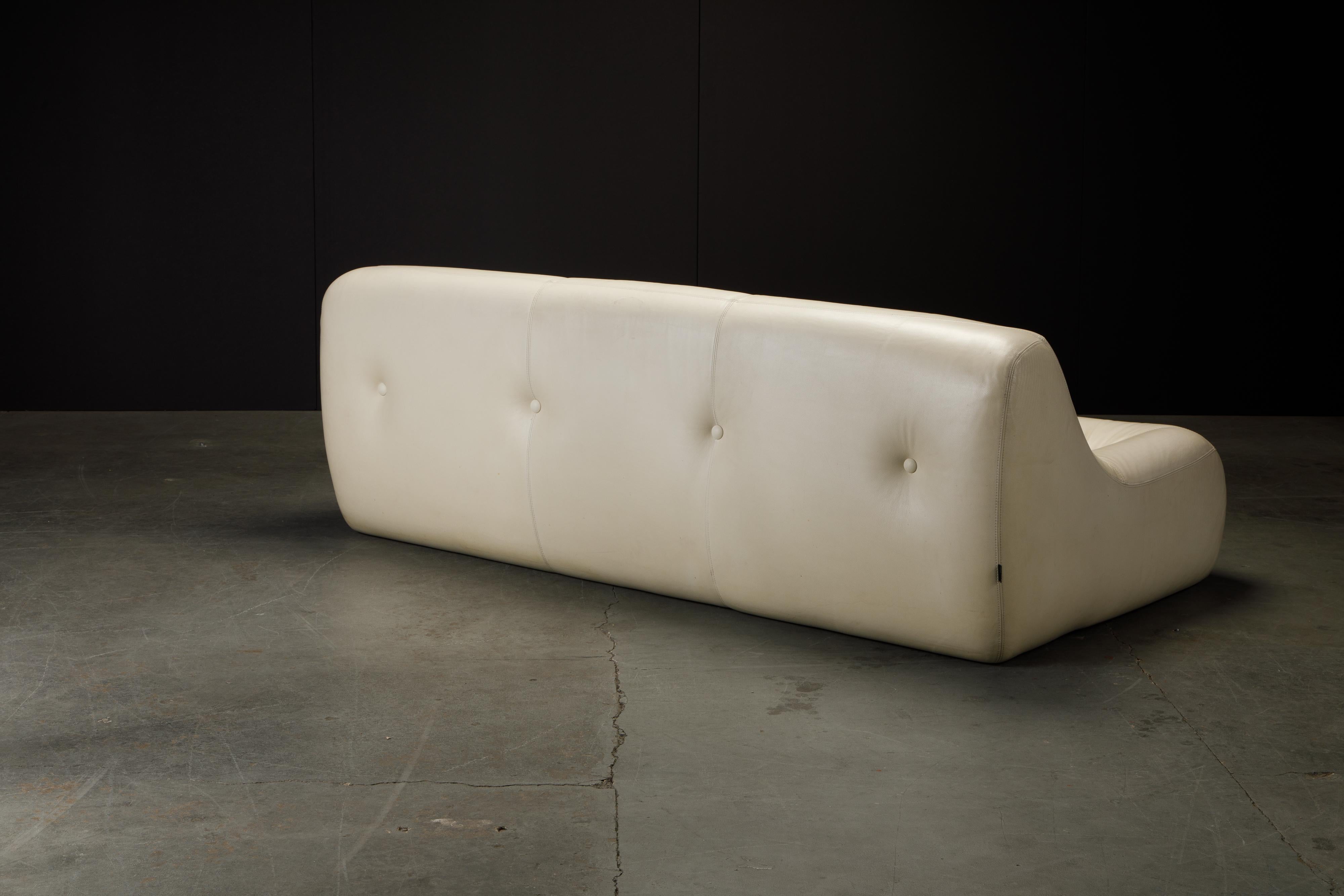 Modern 'Kali' Leather Sofa by Michel Ducaroy for Ligne Roset, c. 1995, Signed