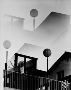 Vintage Globes Architecture Black and White, Palm Springs, C
