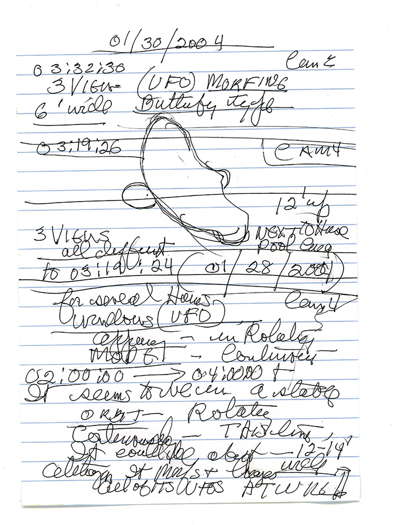 UFO Morphing, UFO Notebook, January 30 - Photograph by Kali