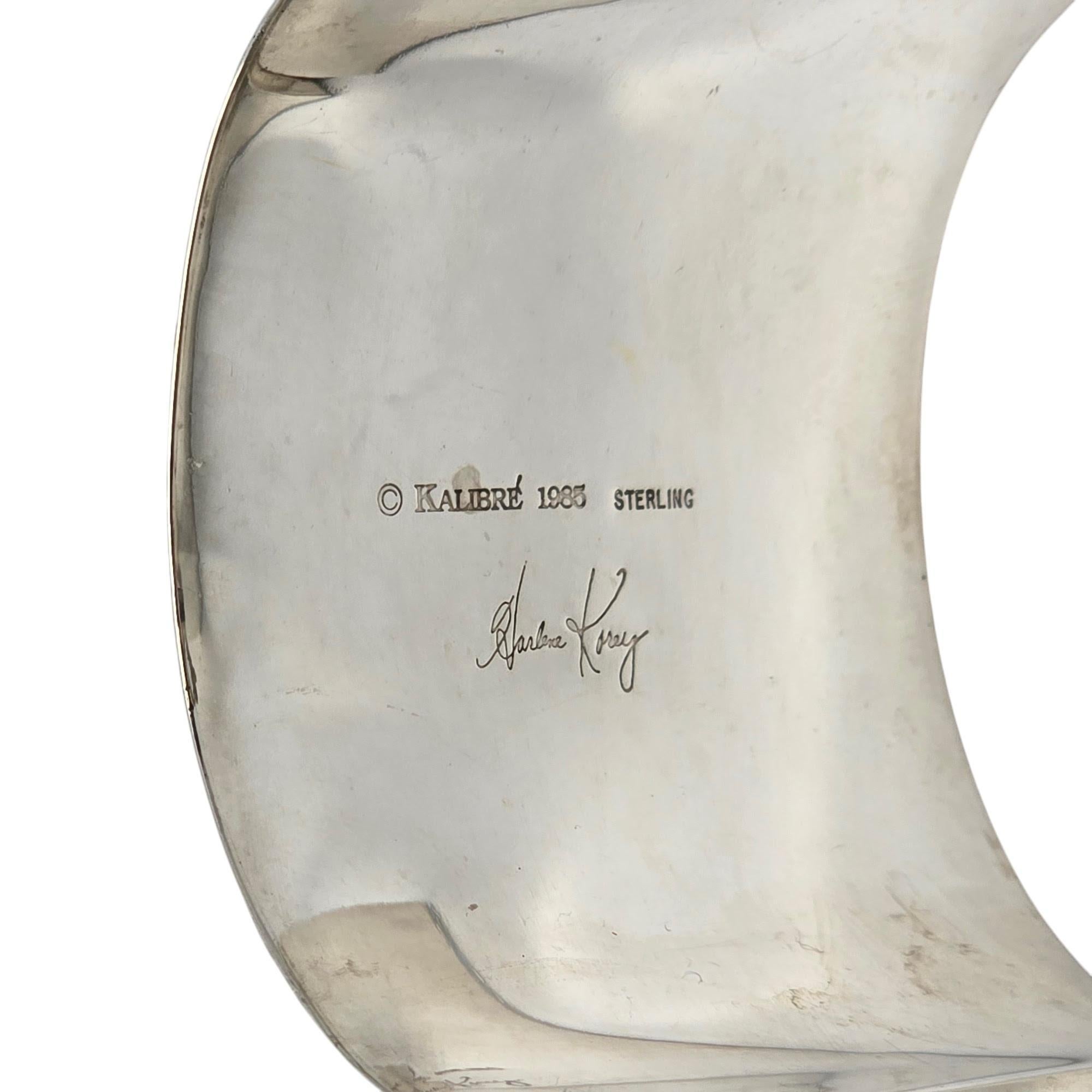 Großes quadratisches Kalibre-Armband mit Scharnier von Harlene Korey aus Sterlingsilber mit Scharnier #19776 2