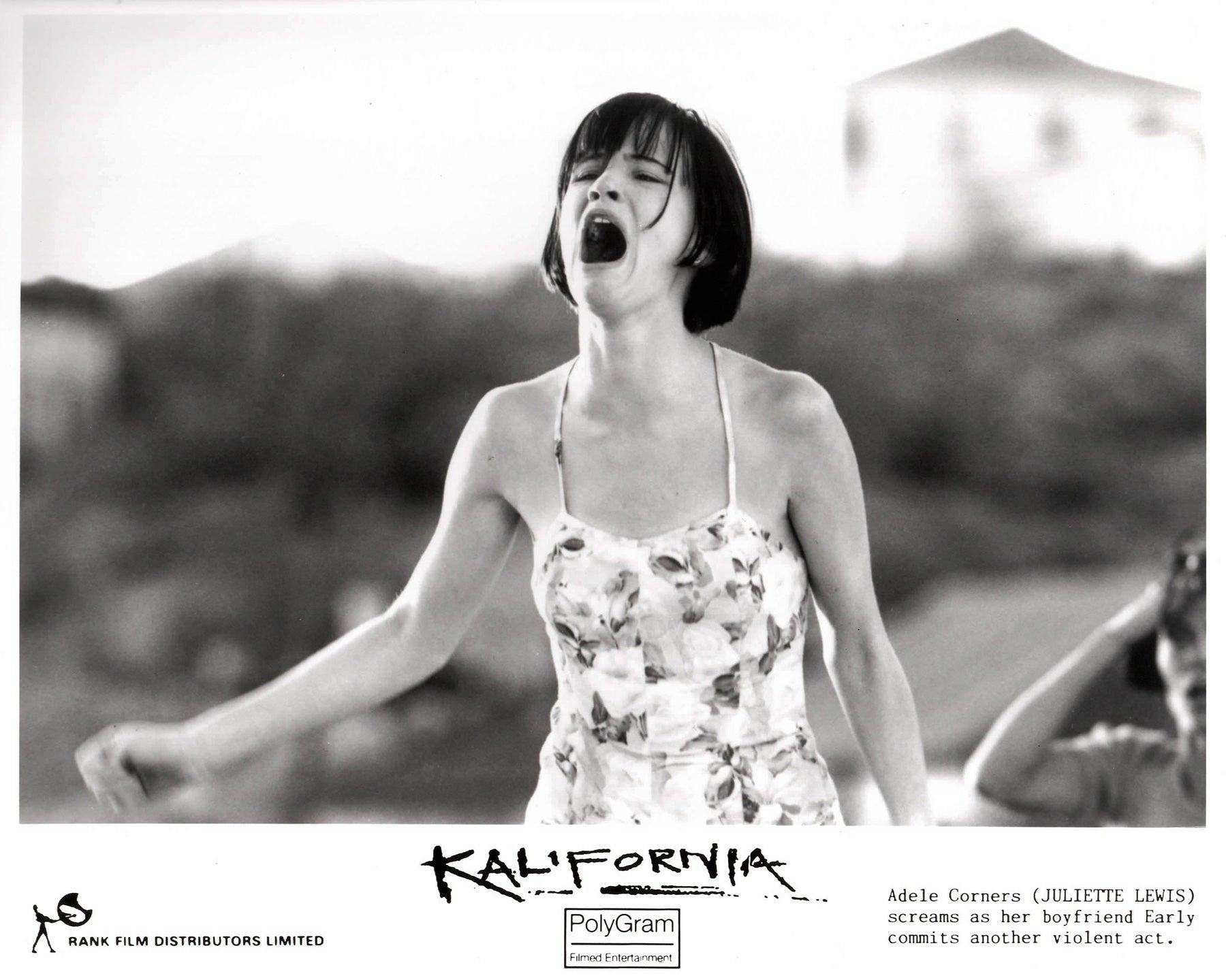 Papier Kalifornia 1993 Publicity Film Movie Press Still Framed en vente