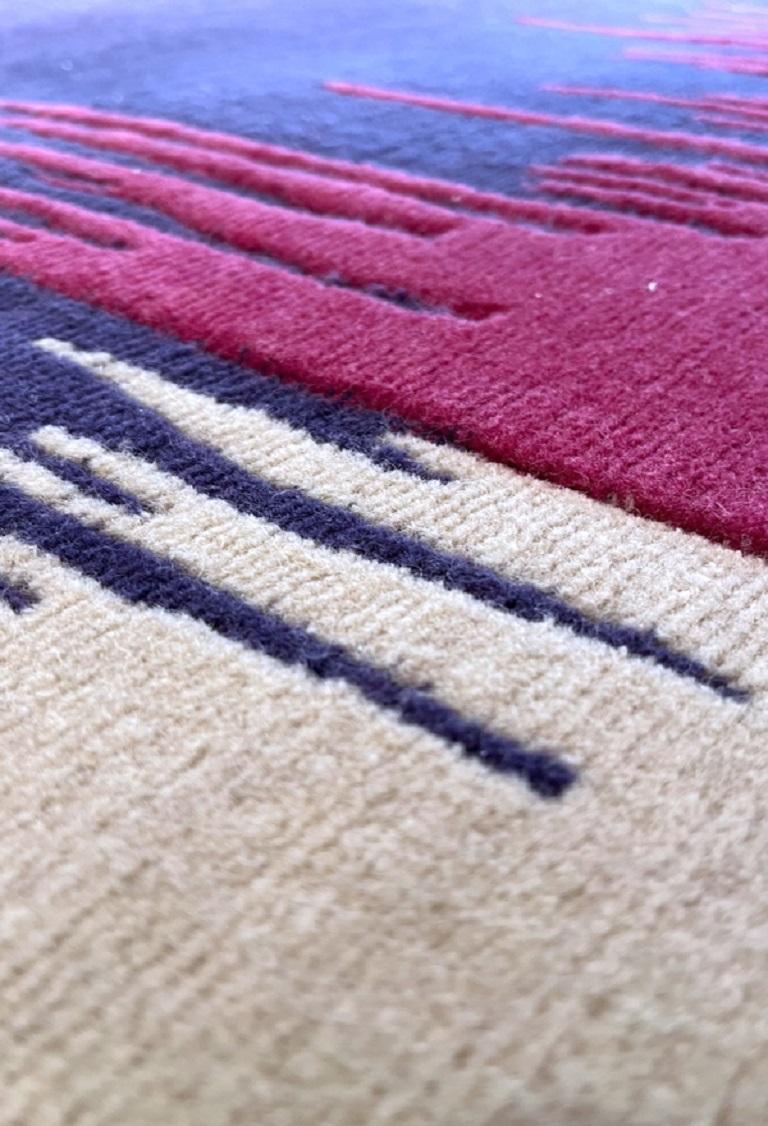Népalais Tapis contemporain abstrait 