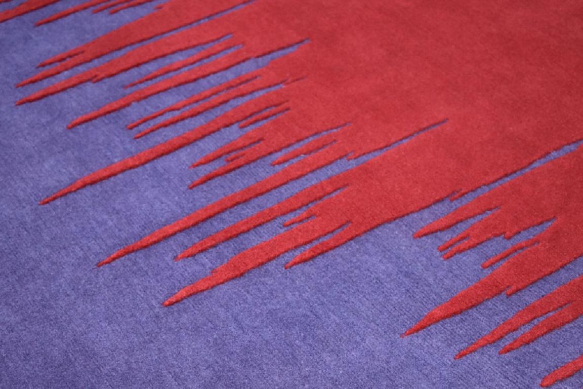 Noué à la main Tapis contemporain abstrait 