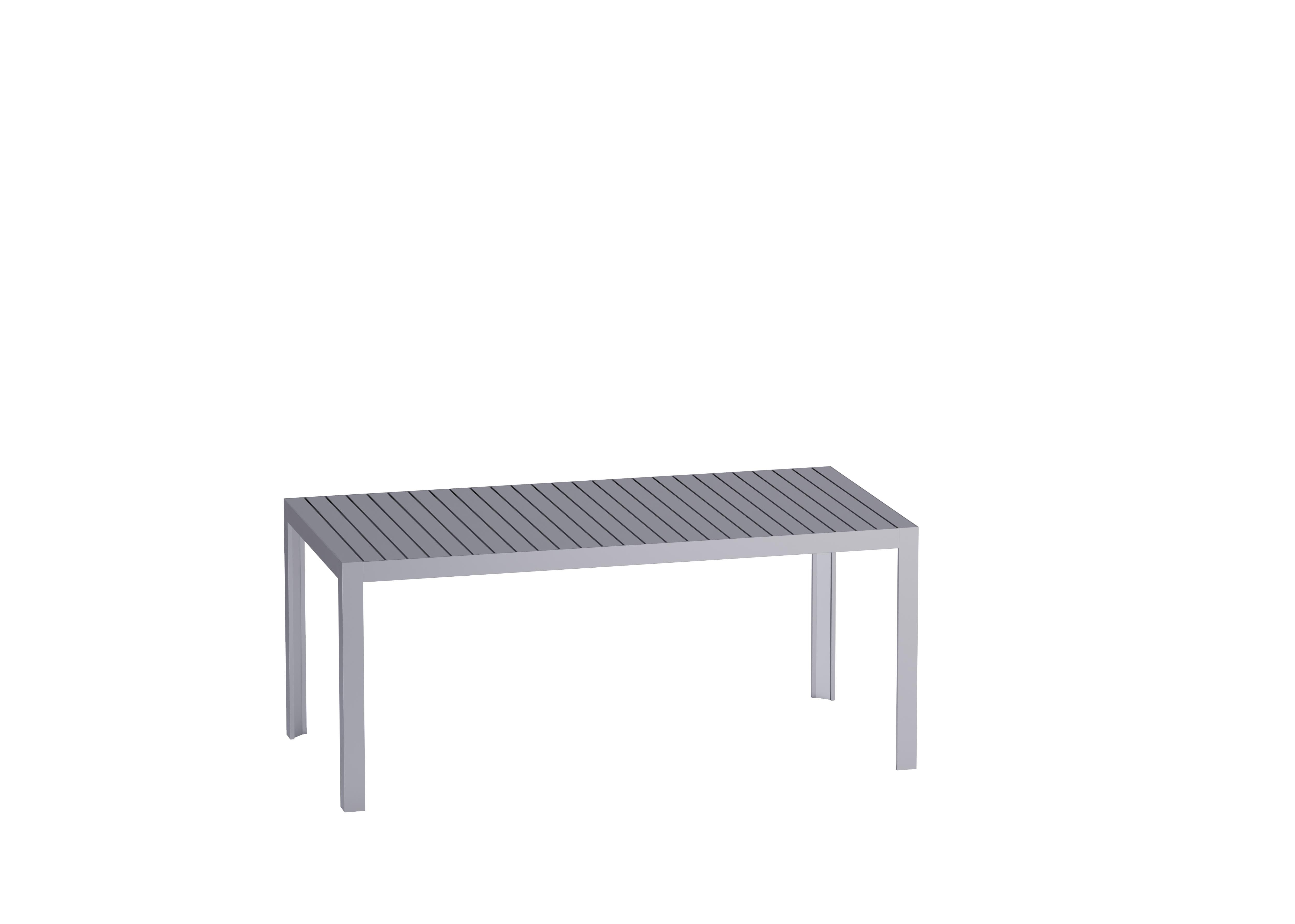 Kalimba, a name inspired by an ancient African percussion instrument, is the new outdoor table designed by DriadeLab, the company’s research centre and creative heart.
An innovative aluminium table with a slatted effect top, eco-sustainable and