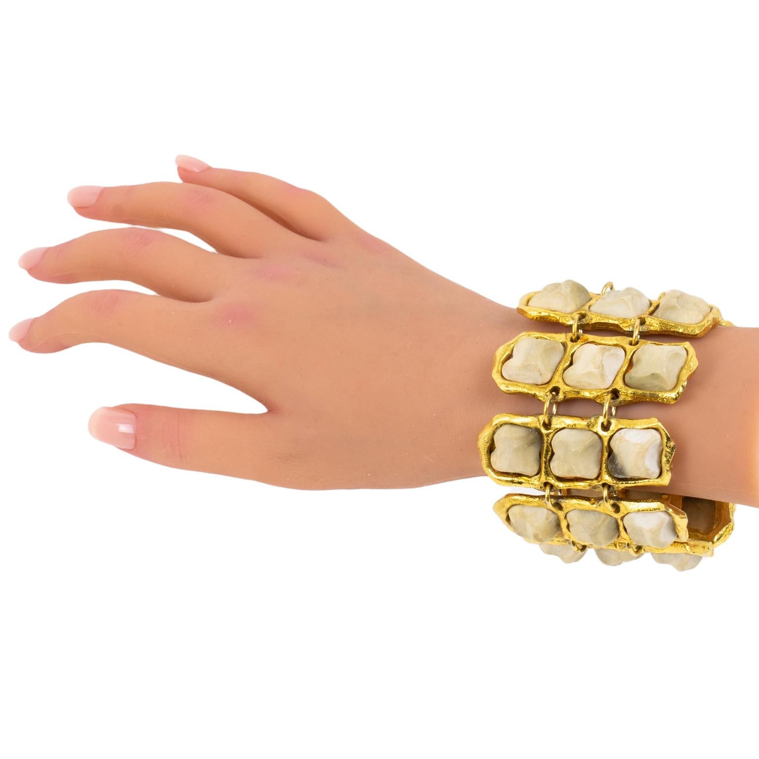 Kalinger Paris Gilded Bracelet For Sale 1