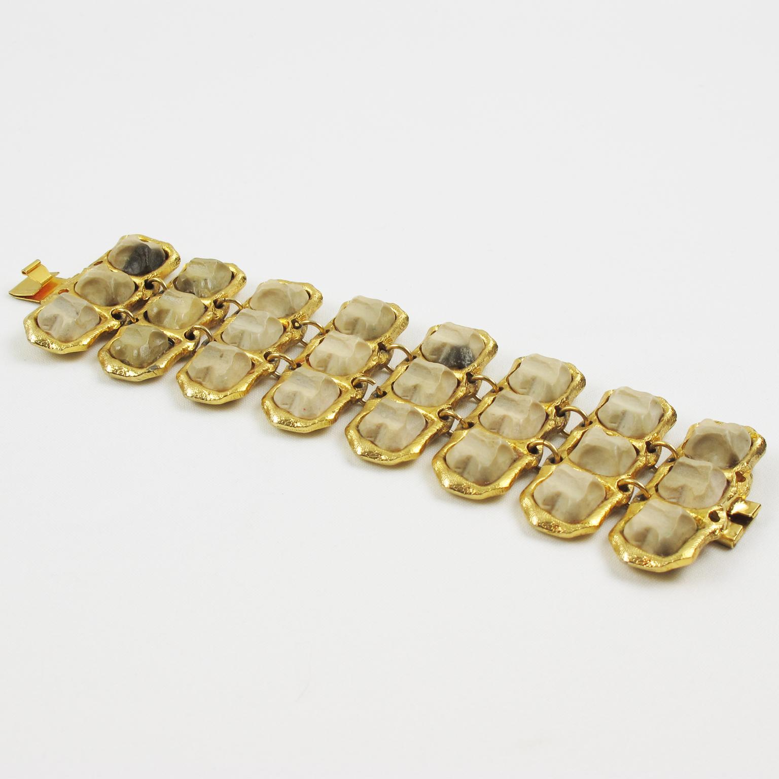 Kalinger Paris Gilded Bracelet For Sale 3
