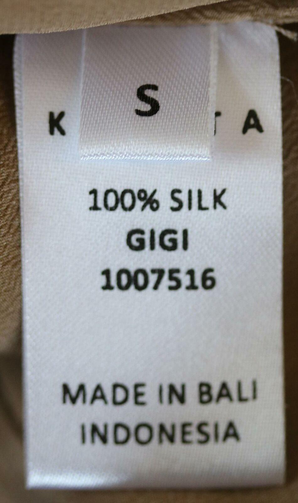 Brown Kalita Gigi Silk Maxi Dress 