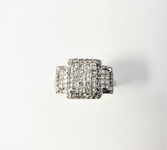 Kallati 14 Karat White Gold and Diamond Ring