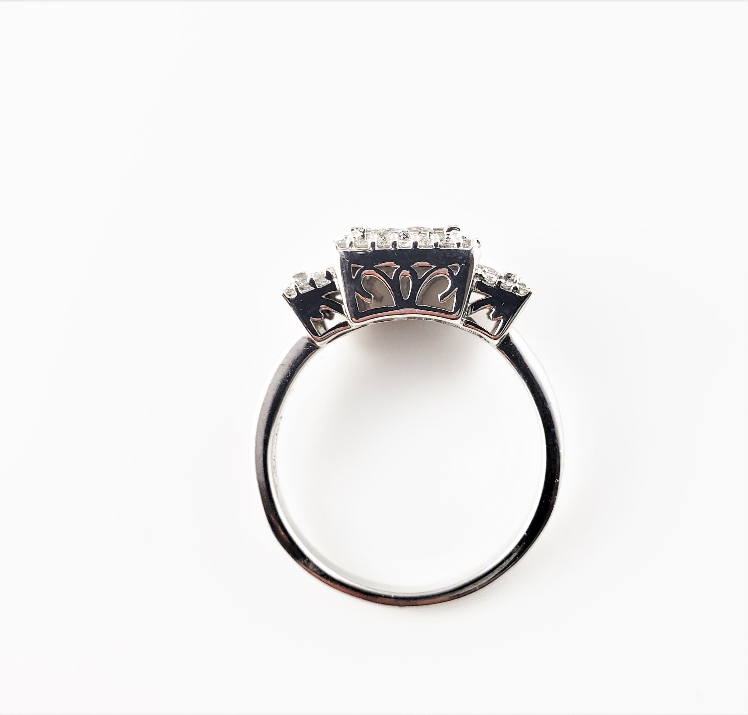 Women's Kallati 14 Karat White Gold and Diamond Ring