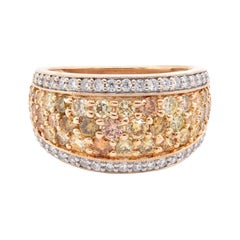 Kallati 14 Karat Yellow Gold Fancy Diamond Band