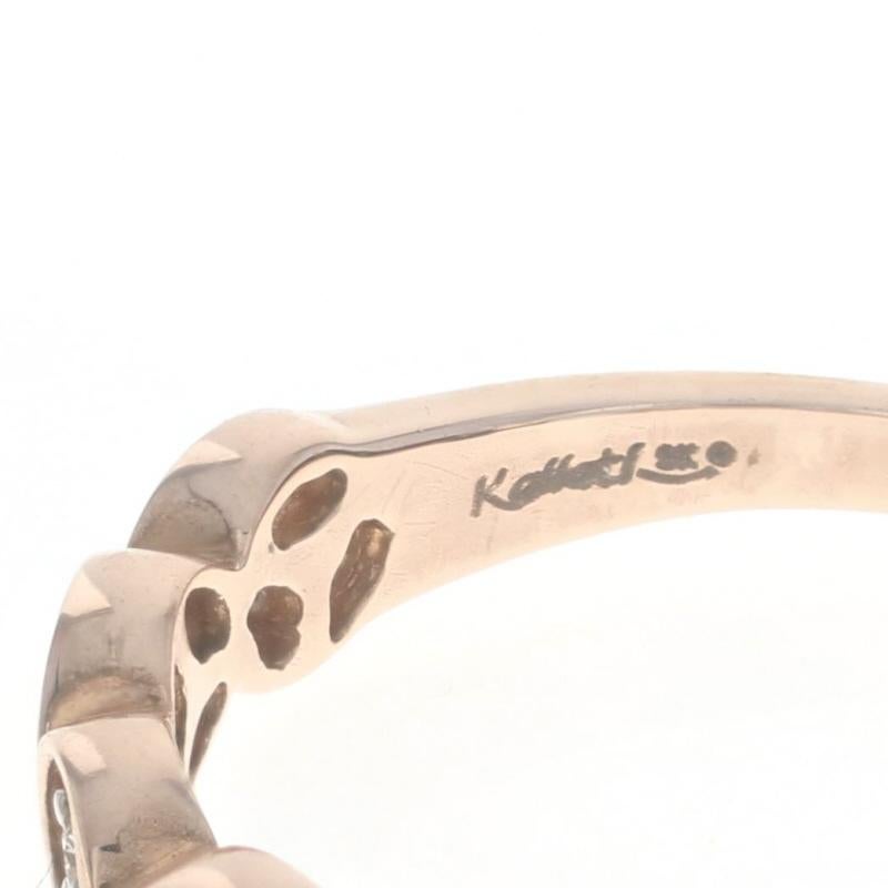 Kallati Diamond Circles Band - Rose Gold 9k Round Brilliant .10ctw Wedding Ring For Sale 1