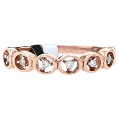Kallati Diamond Circles Band - Rose Gold 9k Round Brilliant .10ctw Wedding Ring