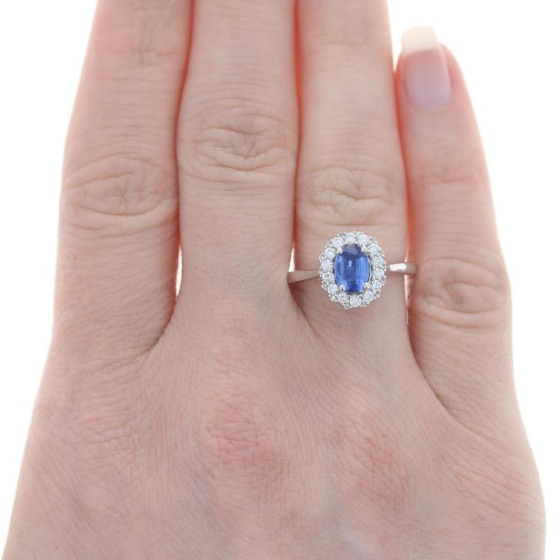 Retail Price: $1730

Size: 6 3/4
Sizing Fee: Down 2 for $35 or up 2 for $40

Brand: Kallati

Metal Content: 18k White Gold

Stone Information

Natural Kyanite
Carat(s): 1.00ct
Cut: Oval
Color: Blue

Natural Diamonds
Carat(s): .30ctw
Cut: Round