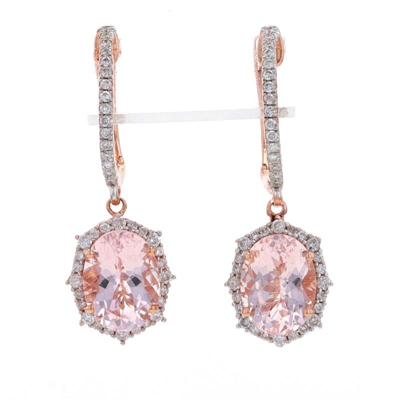 Retail Price: 2700

Brand: Kallati

Metal Content: 9k Rose Gold & 9k White Gold

Stone Information

Natural Morganites
Carat(s): 2.60ctw
Cut: Oval
Color: Light Pink

Natural Diamonds
Carat(s): .50ctw
Cut: Round Brilliant
Color: G - H
Clarity: SI2 -