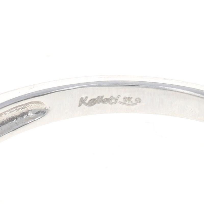 Anello Kallati con zaffiro e diamante a strisce - Anello in oro bianco 9 carati da 0,49 ct. in vendita 1