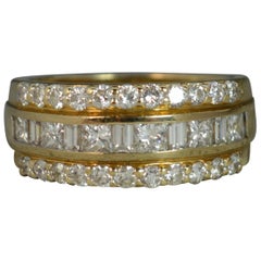 Kallati Vs 1.5 Carat Diamond 14 Carat Gold Half Eternity Stack Band Ring