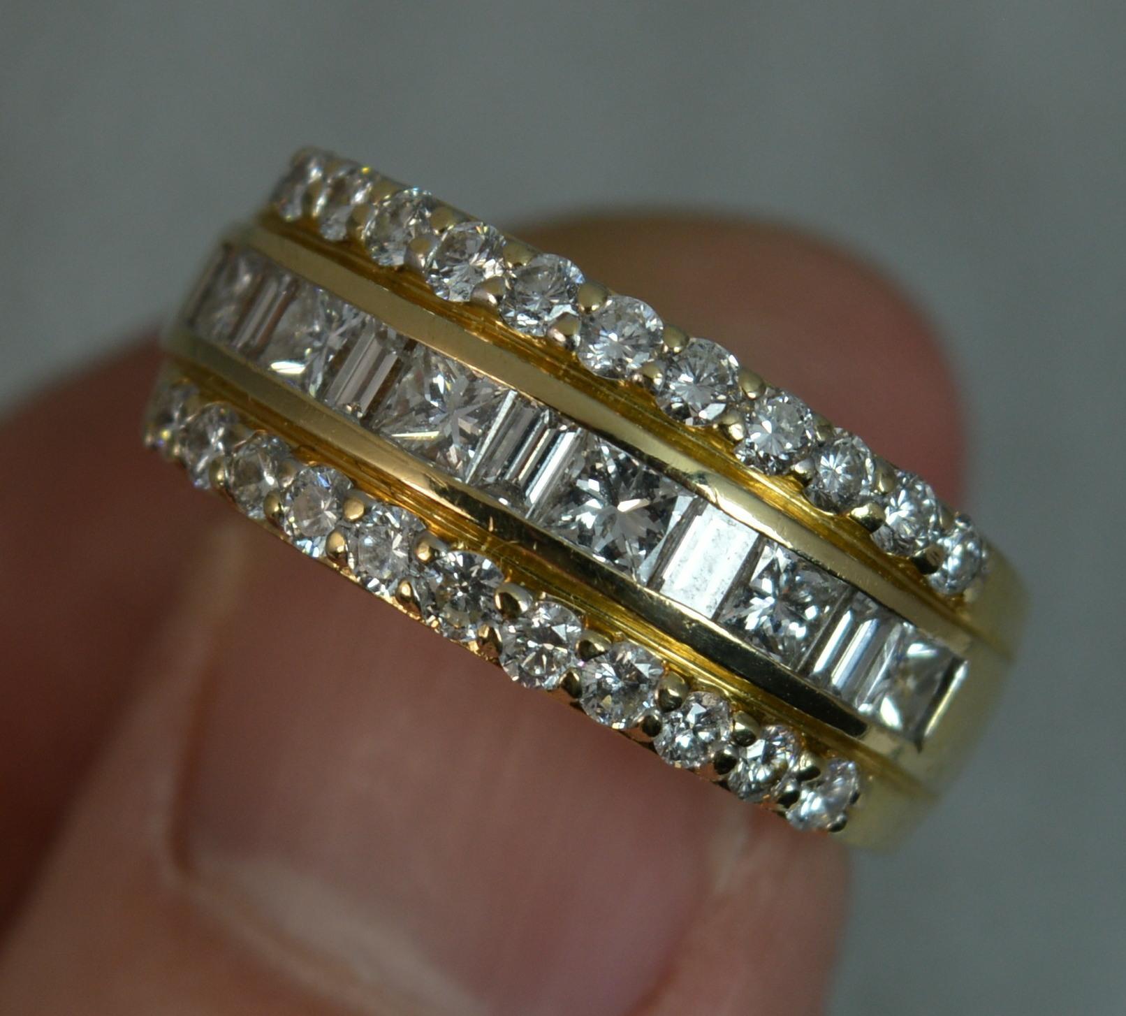 Kallati Vs 1.5 Carat Diamond 14 Carat Gold Half Eternity Stack Band Ring 1