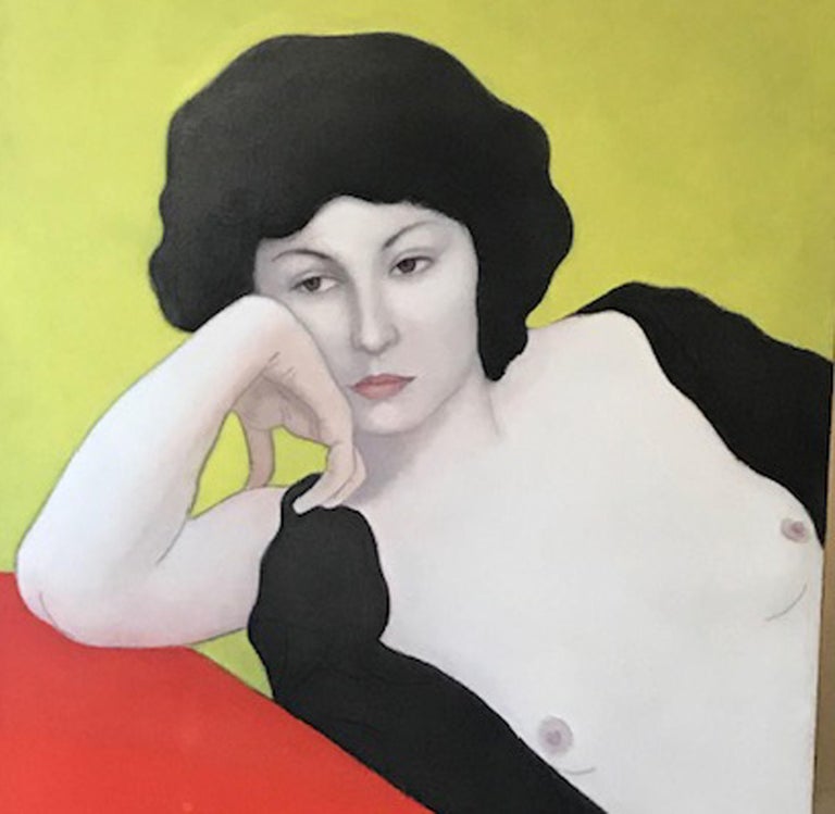The Lady in Waiting #1 - Painting by Kalman Aron