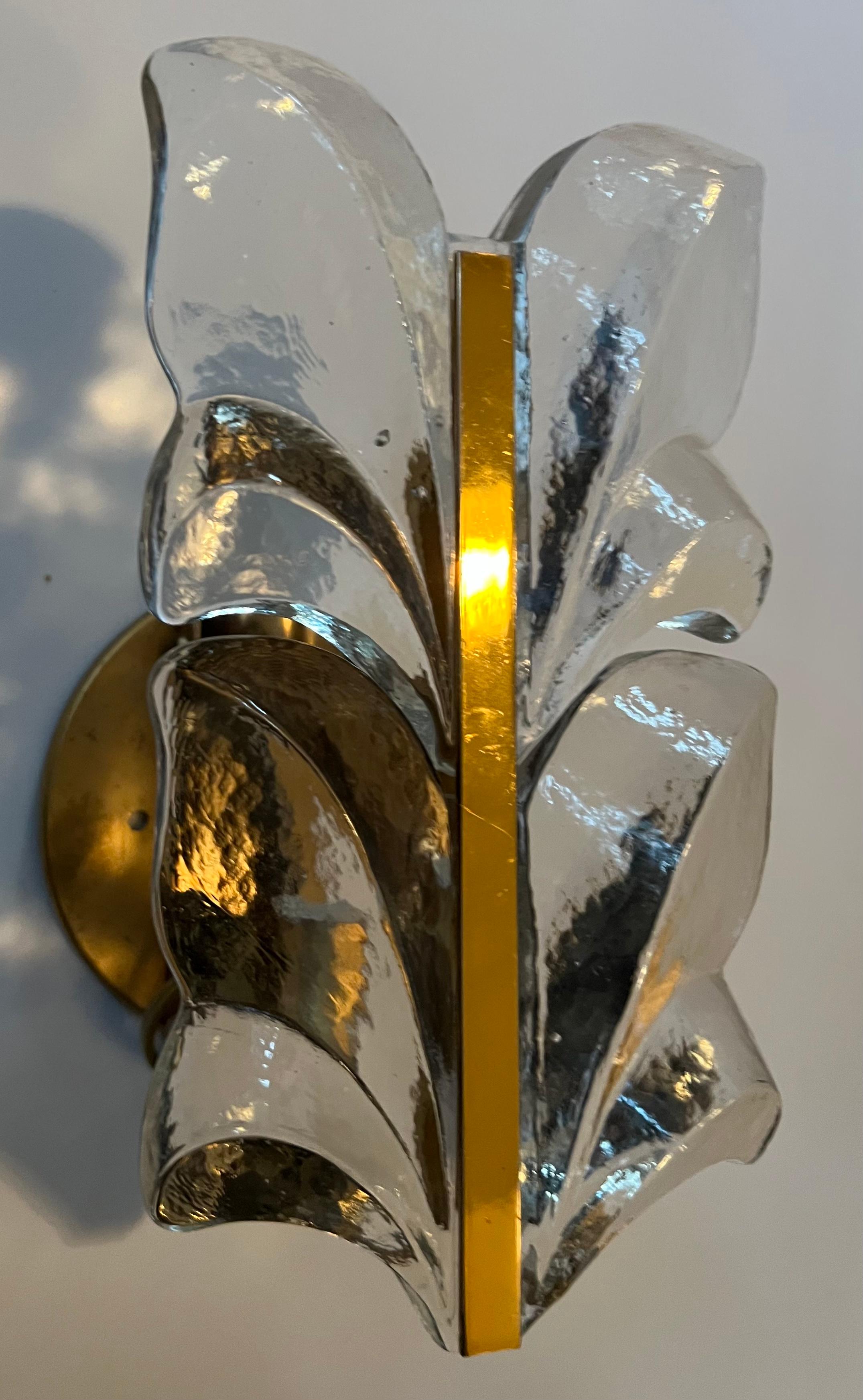 Kalmar 1950 Glass Mid-Century Modern Wall Light For Sale 6
