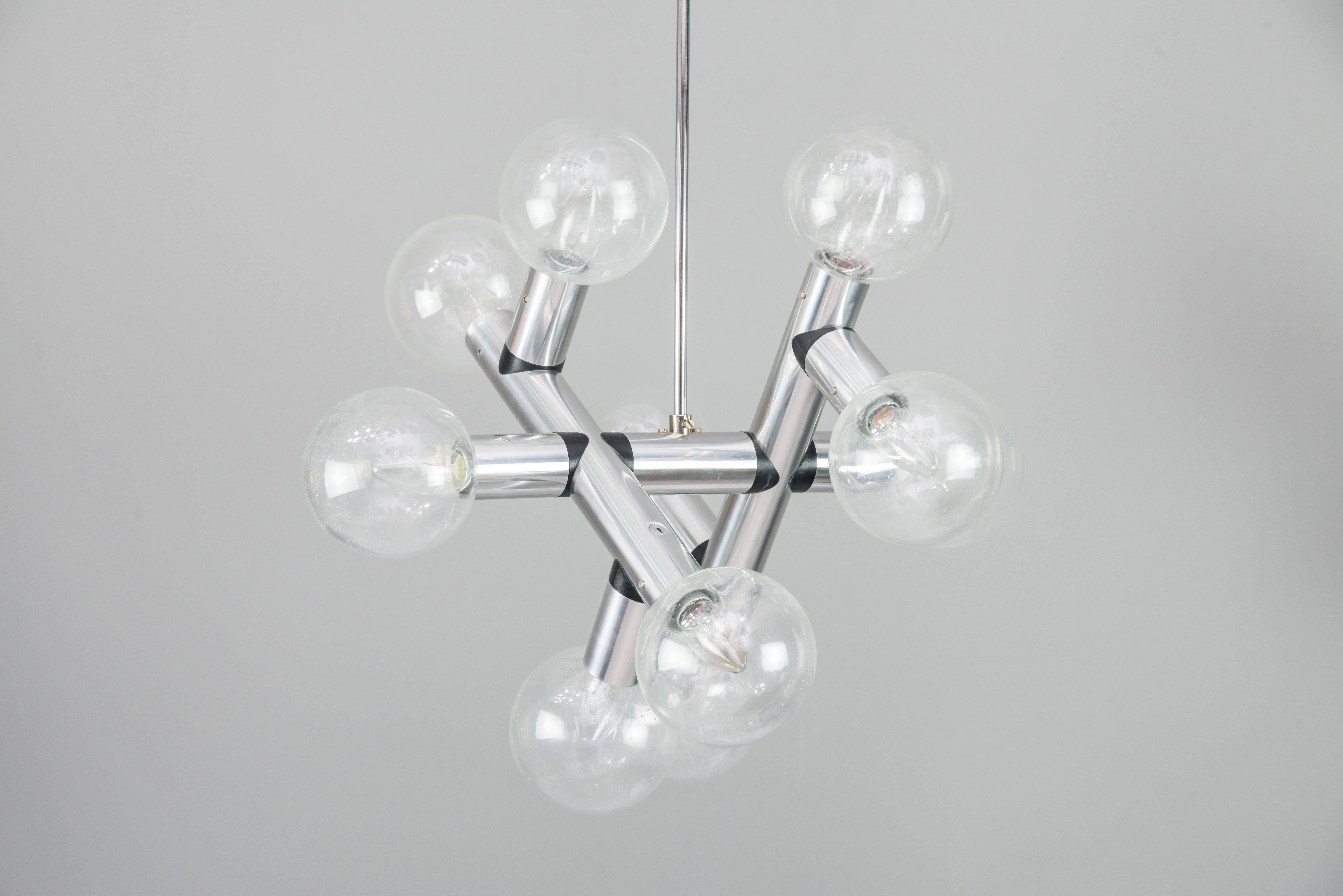 Kalmar Atomic Ceiling Lamps Chandeliers, 1960s In Good Condition For Sale In Wien, AT
