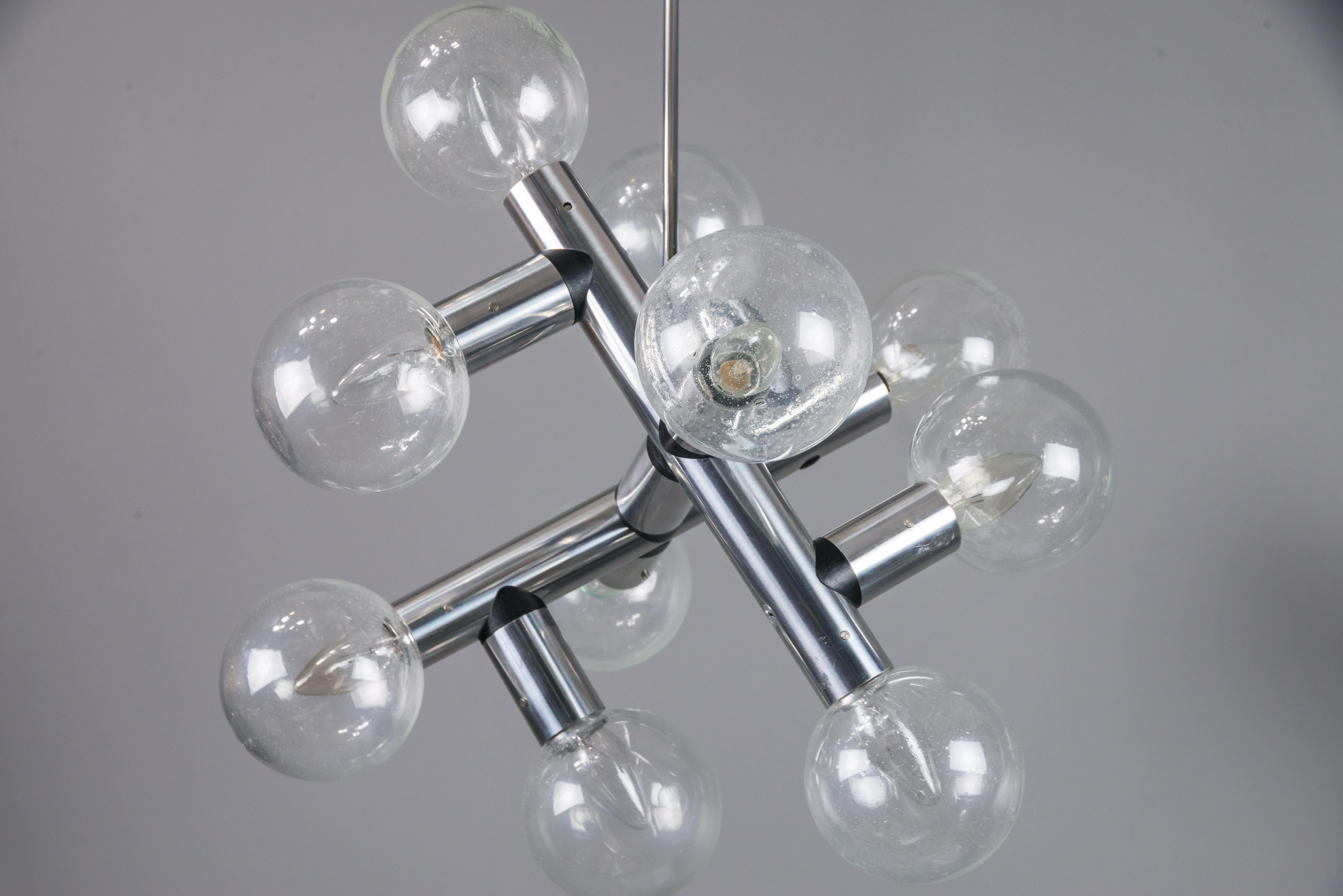 Mid-20th Century Kalmar Atomic Ceiling Lamps Chandeliers, 1960s For Sale