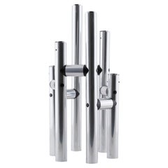 Kalmar Atomic Steh- oder Tischlampe 'RS 6 TL', Aluminiumglas, 1970, Einer von zwei