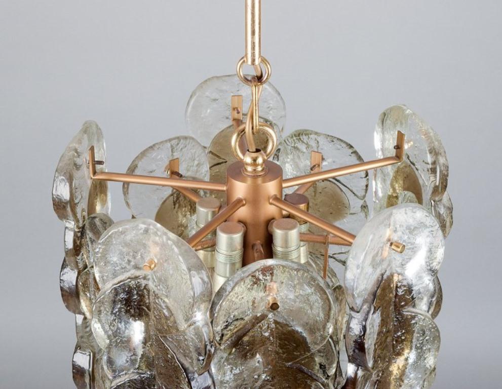 Kalmar, Austria. Ceiling lamp in art glass for six bulbs.  For Sale 2