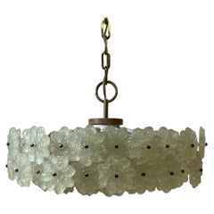 Kalmar Brass Lucite Chandelier, 1970s