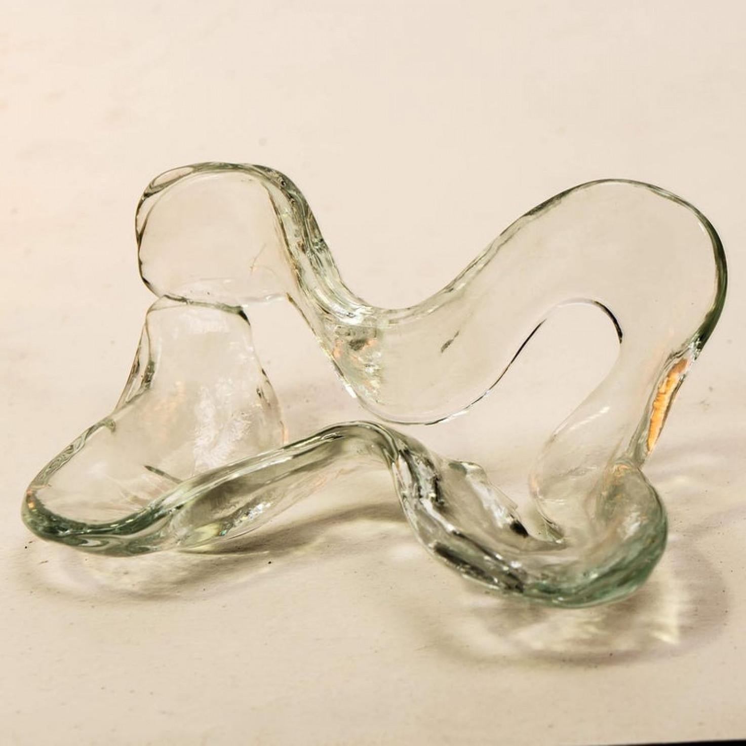 Kalmar Catena Murano Glass Chrome Chandelier, 1970s For Sale 4