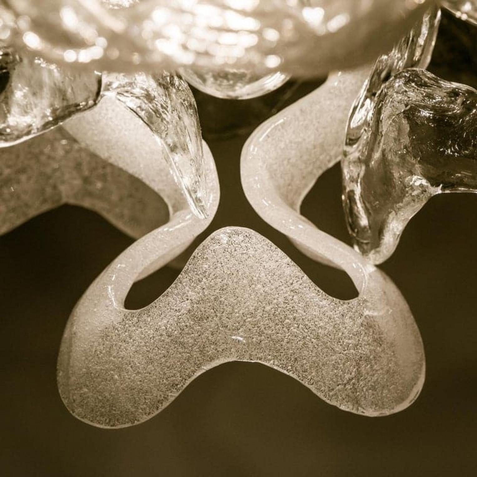 Kalmar Catena Murano Glass Chrome Chandelier, 1970s For Sale 5