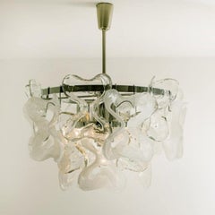 Kalmar Catena Murano Glass Chrome Chandelier, 1970s