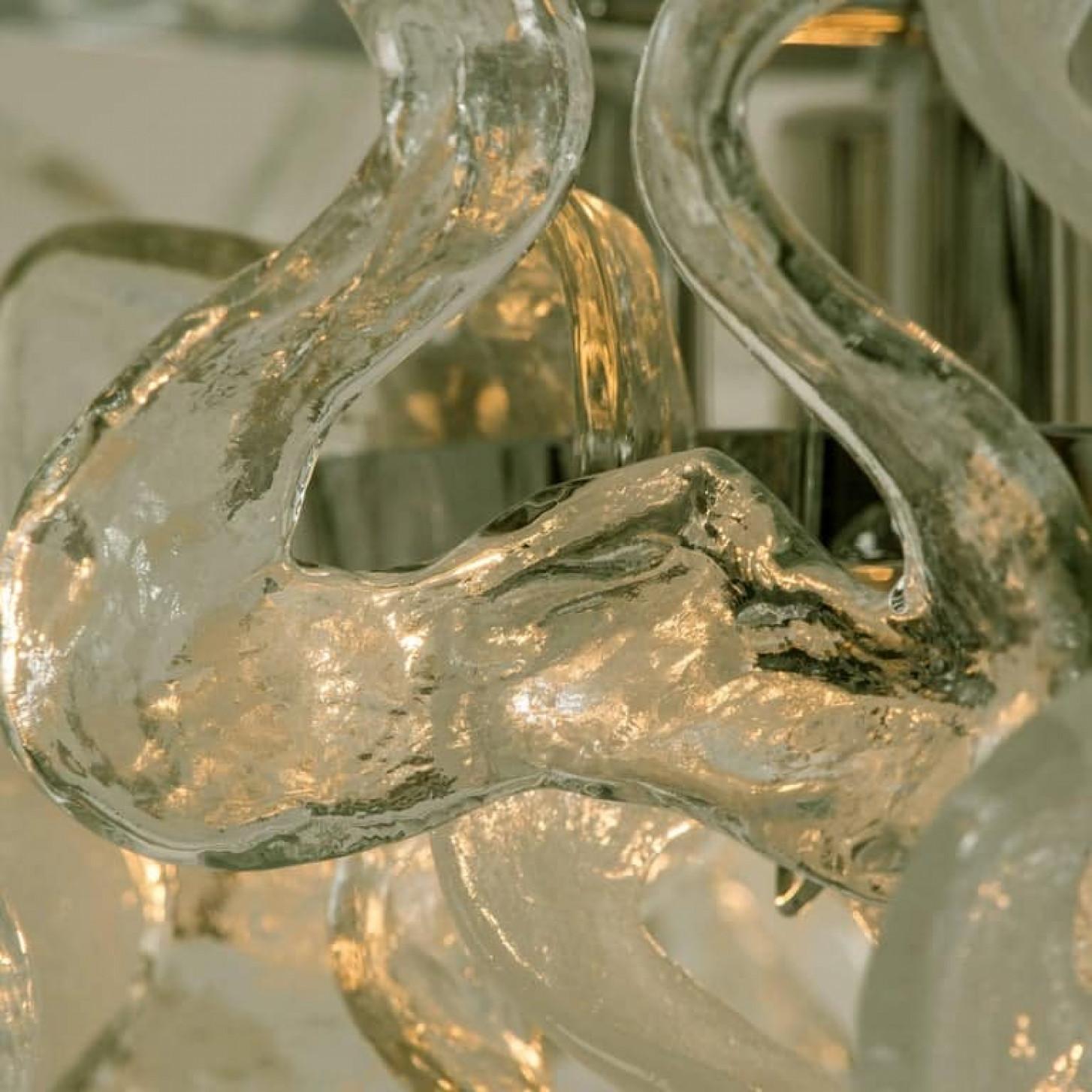 Mid-Century Modern Lustre Catena en verre de Murano, 1970 en vente