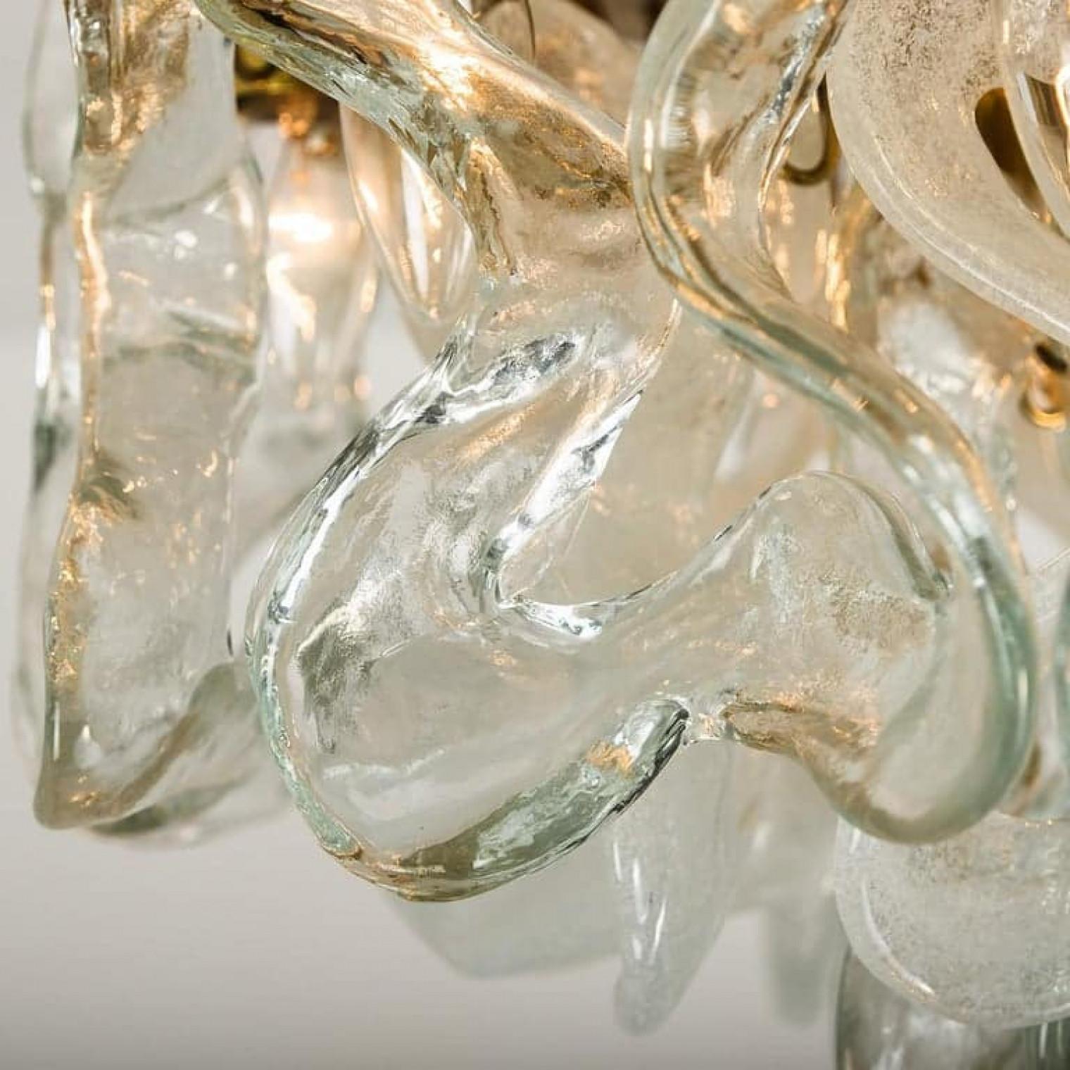 Autrichien Lustre Catena en verre de Murano, 1970 en vente
