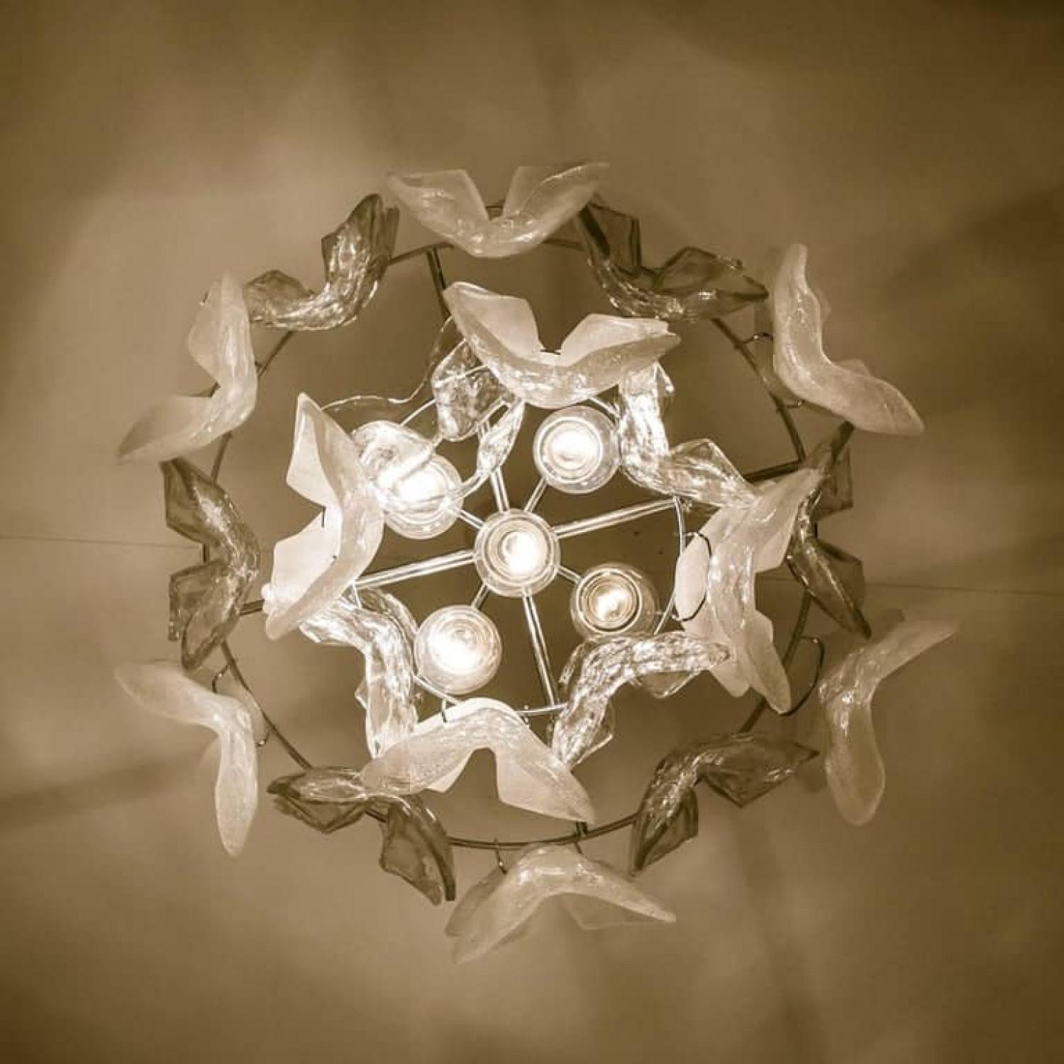 Lustre Catena en verre de Murano, 1970 Bon état - En vente à Rijssen, NL