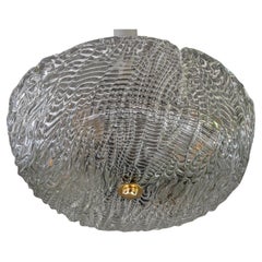 Kalmar ceiling lamp with texture glass vienna around 1950s