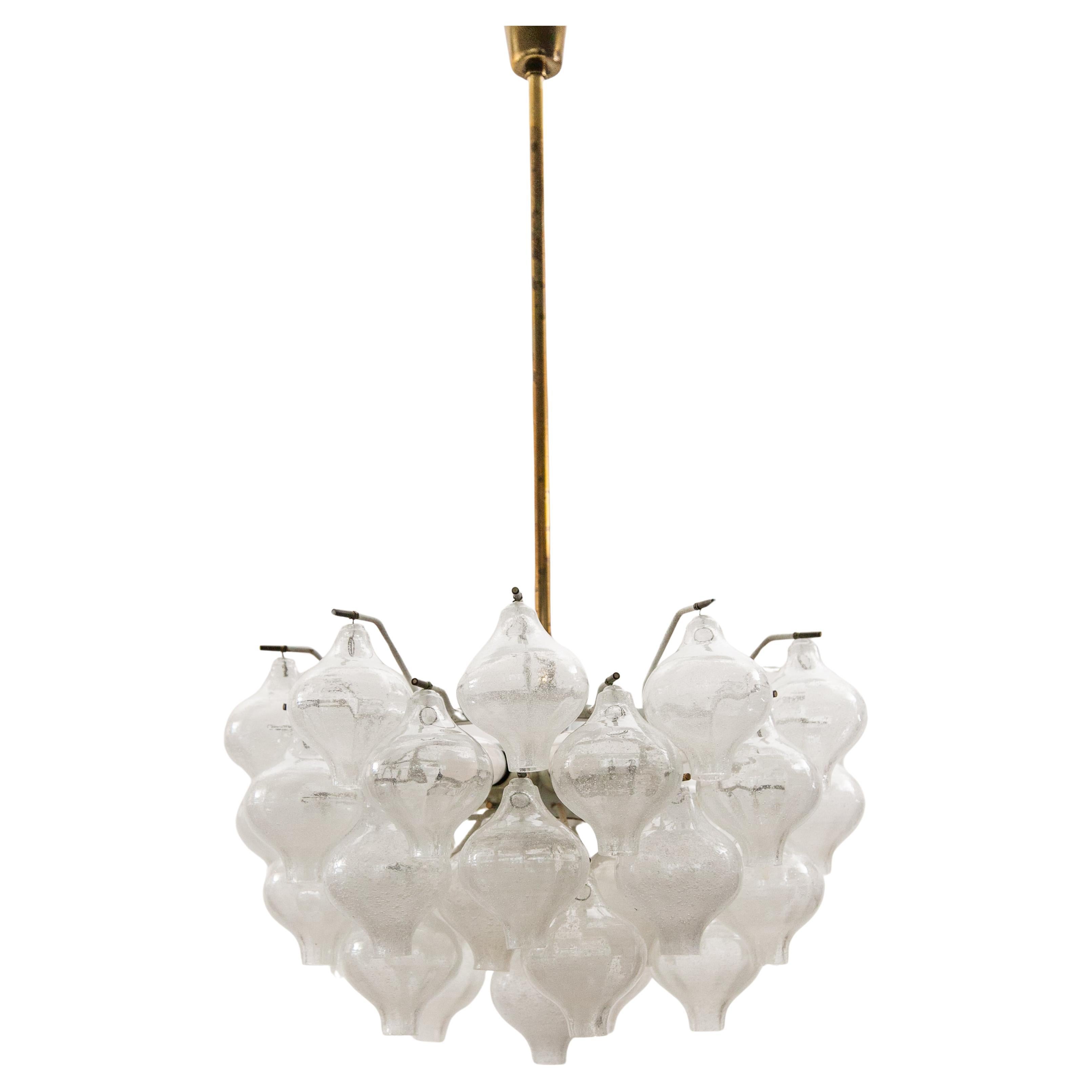 Mid-Century Modern Lustre Kalmar, 1950 Verre de Murano soufflé à la main 31 