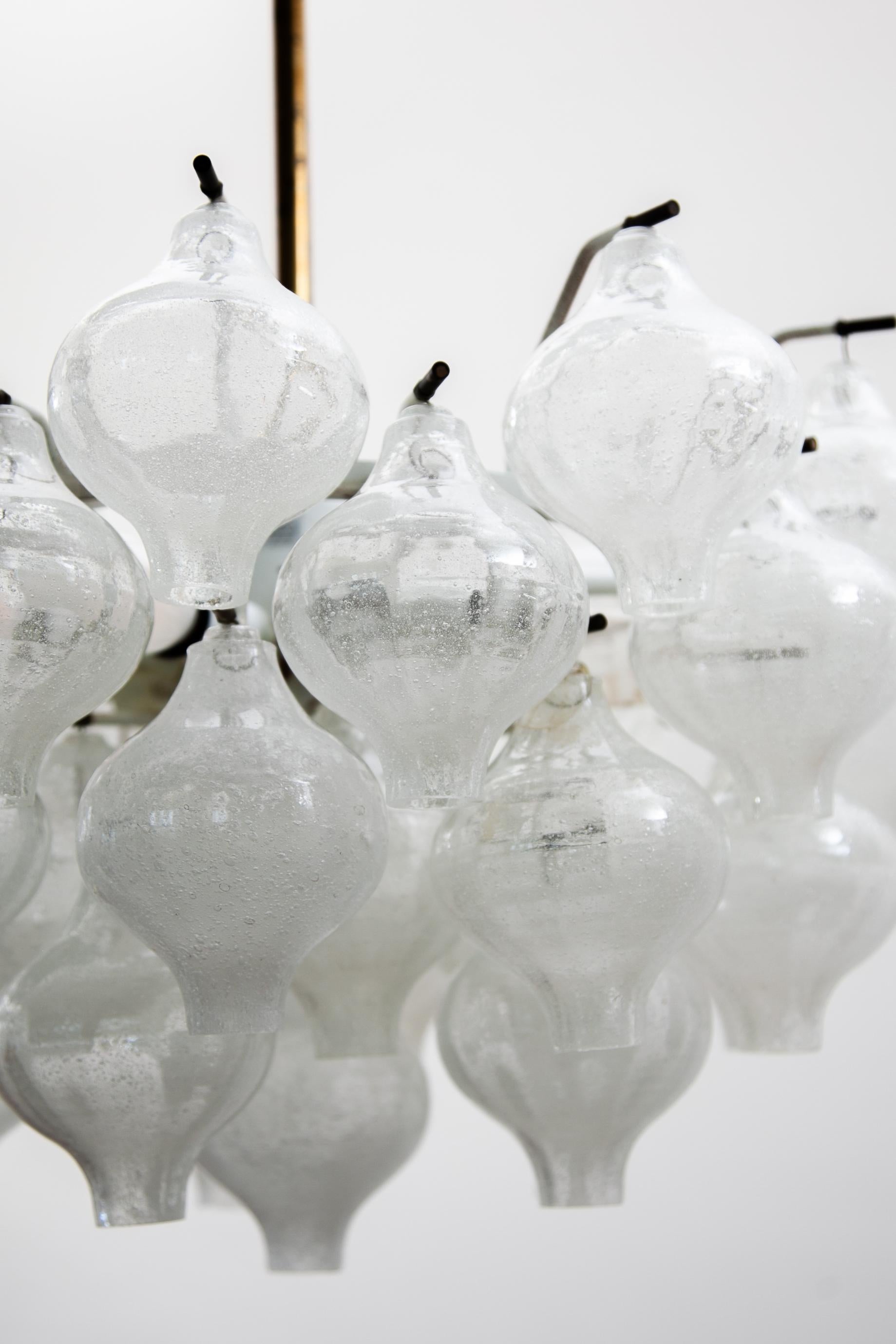 Fait main Lustre Kalmar, 1950 Verre de Murano soufflé à la main 31 
