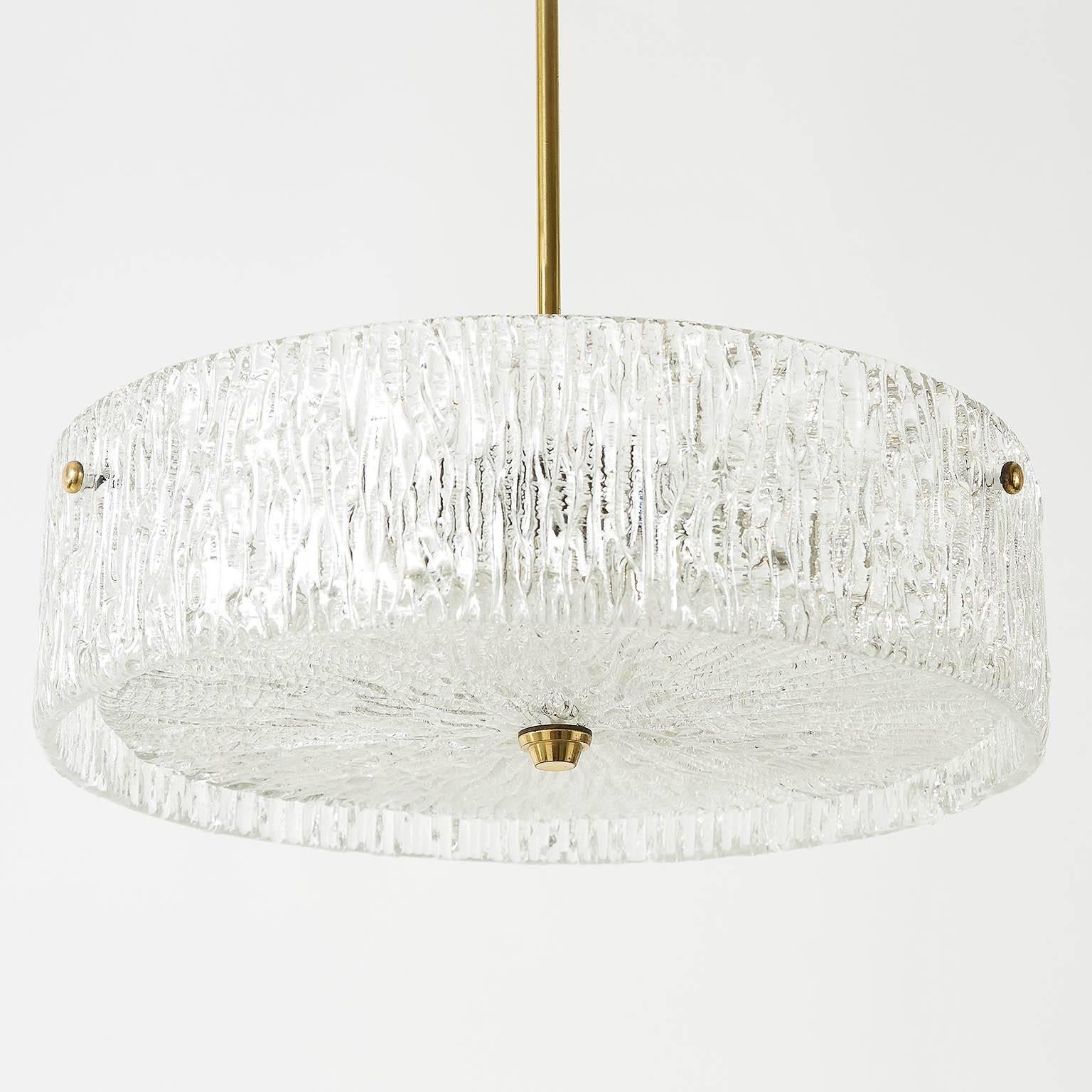 Austrian Kalmar Chandelier, Glass Brass, 1960