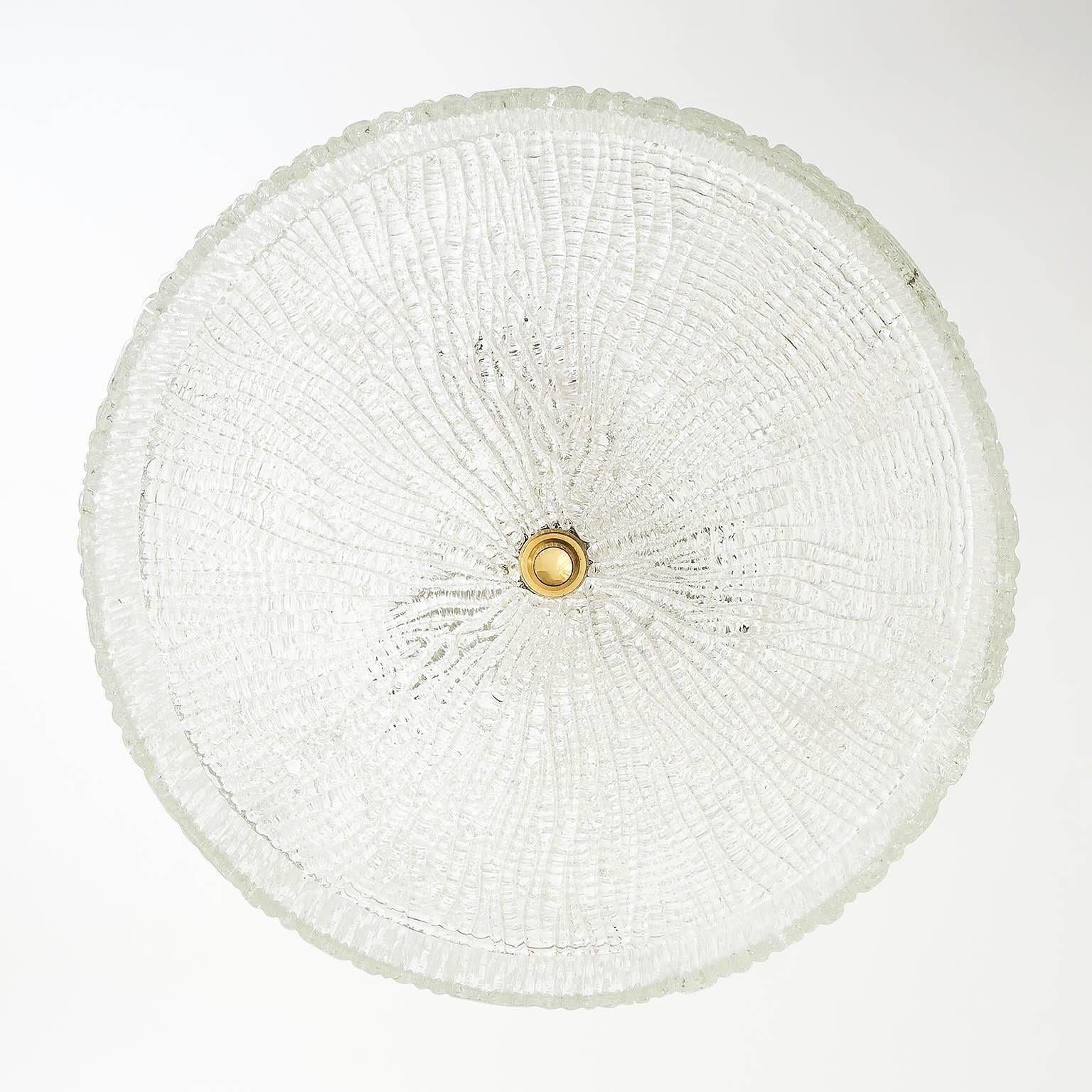 Kalmar Chandelier, Glass Brass, 1960 In Excellent Condition In Hausmannstätten, AT