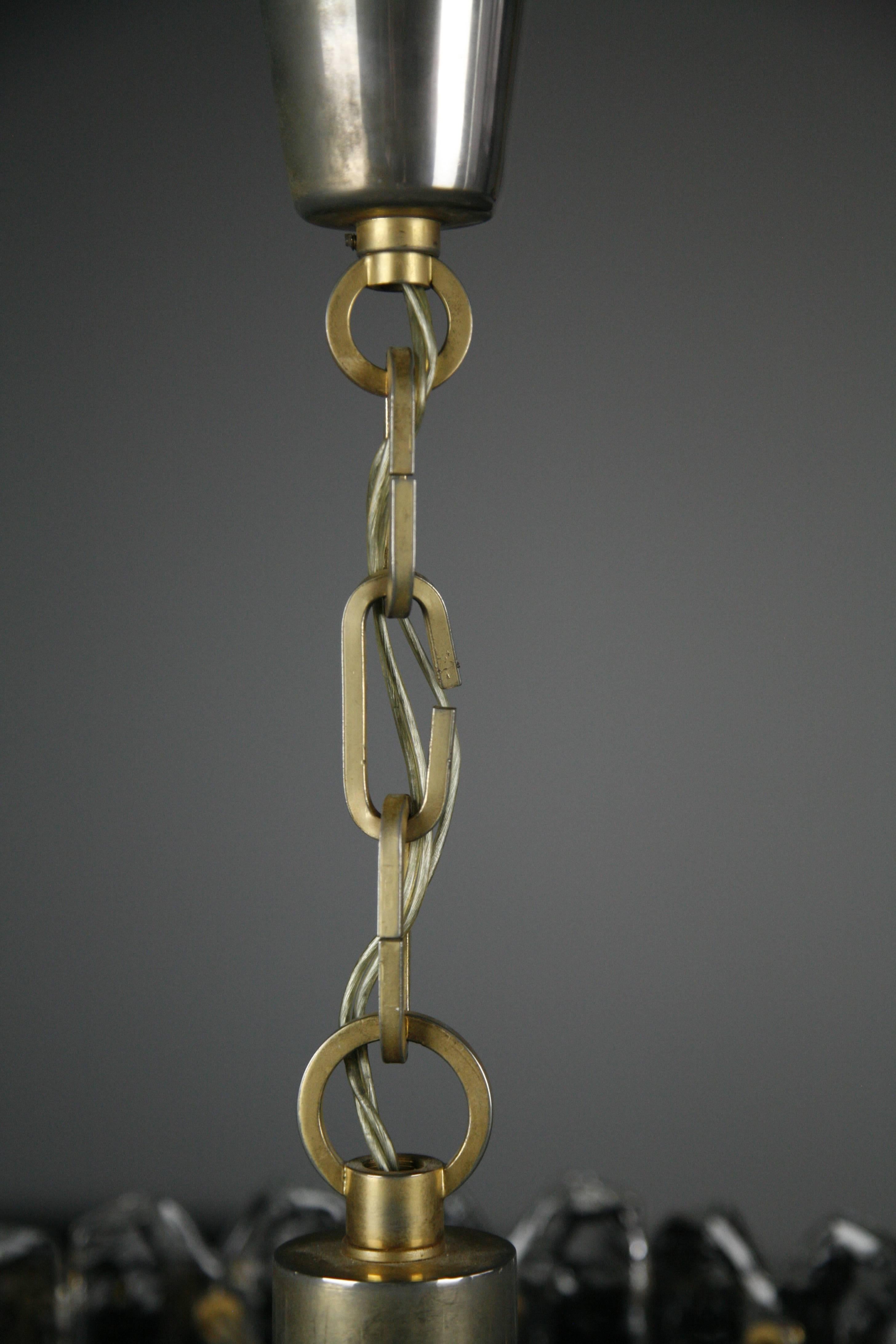Lampadario Kalmar placcato oro con cristalli, 1970, Austria in vendita 1