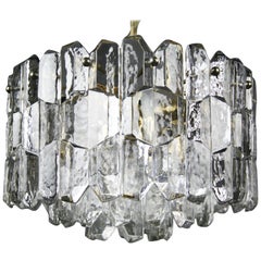 Vintage Kalmar Chandelier Gold-Plated with Crystals, 1970, Austria