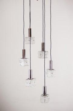 Kalmar Chandelier Nickel-Plated, circa 1950s