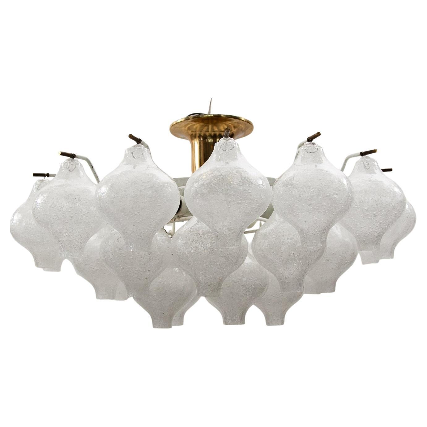Kalmar Kronleuchter "Tulipan" Kronleuchter, Österreich, Murano Glas, 1960er Jahre im Angebot
