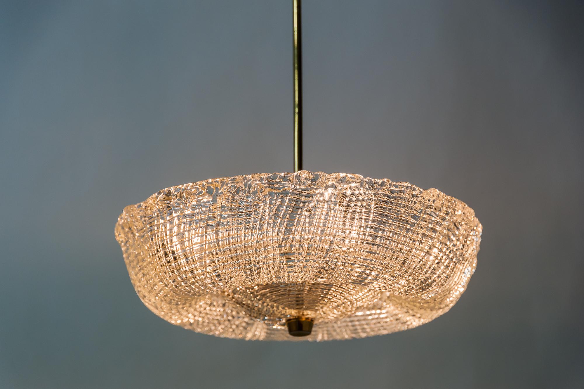 Kalmar Chandeliers, Brass and Glass, 1960s In Good Condition In Wien, AT