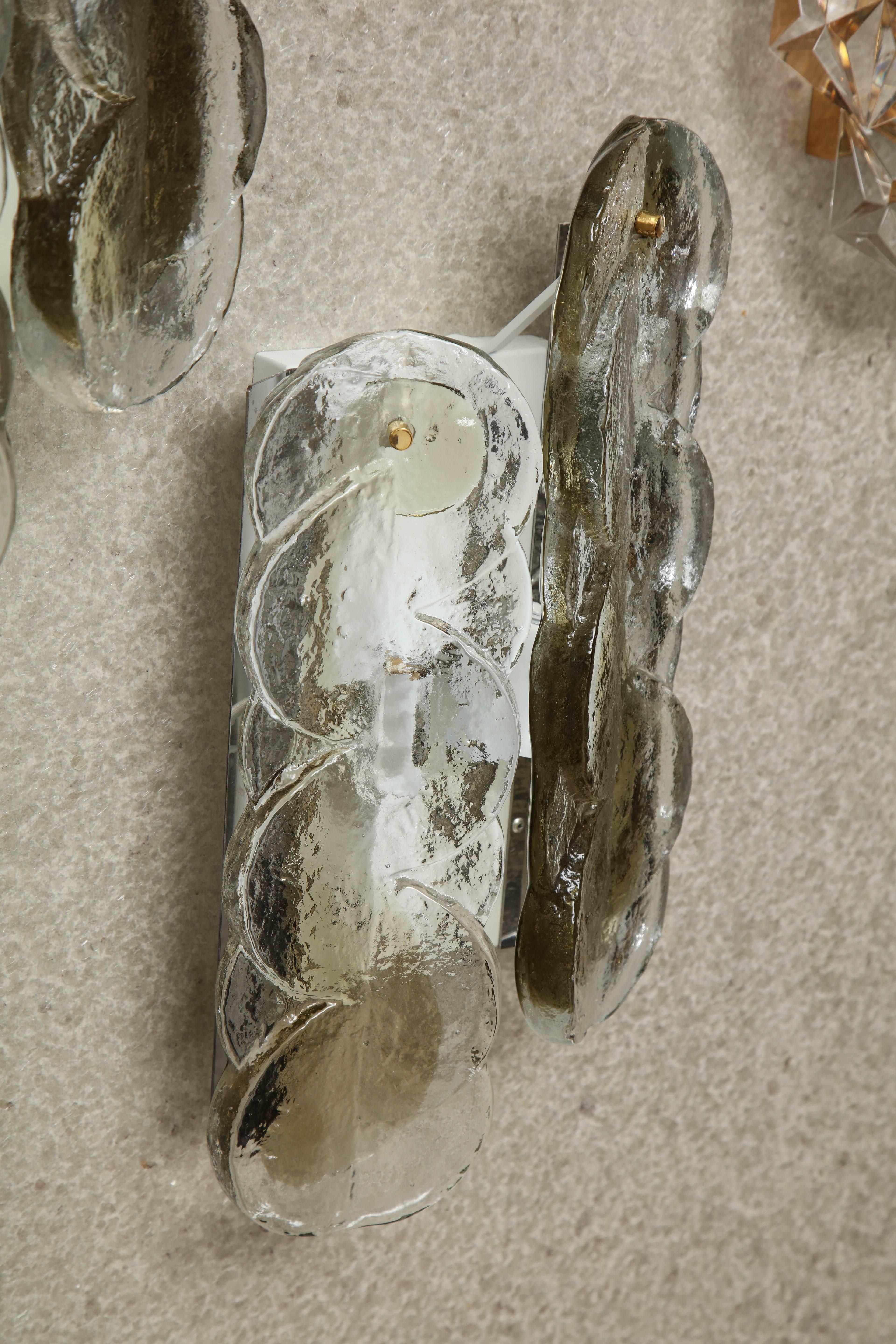 Kalmar Clear, Amber Glass Sconces 1