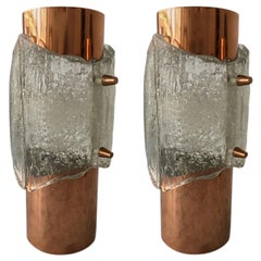 Used Kalmar Copper Table Nightstand Lamp, Pair, Austria, 1960s
